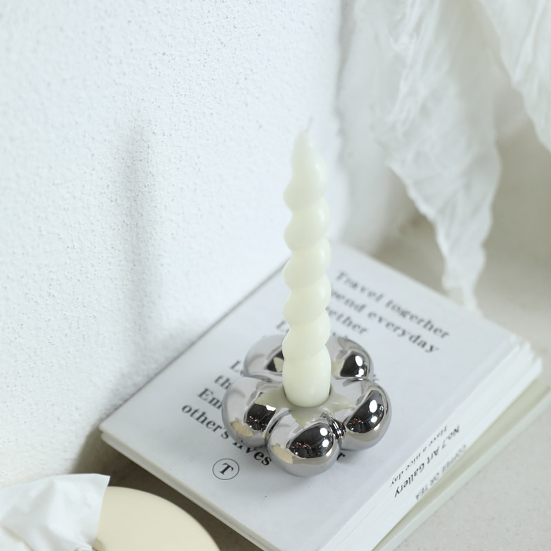 Decoraciones de cerámica dorada moderna simple transfronteriza sala de estar mesa vela asiento decoración de boda props