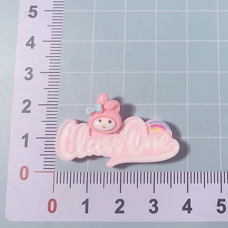 Caricatura Inglés Animal Diy Accesorios de resina Crema Adjustación de cabello Teléfono móvil agujero agujero botón de zapatos parche hecho a mano