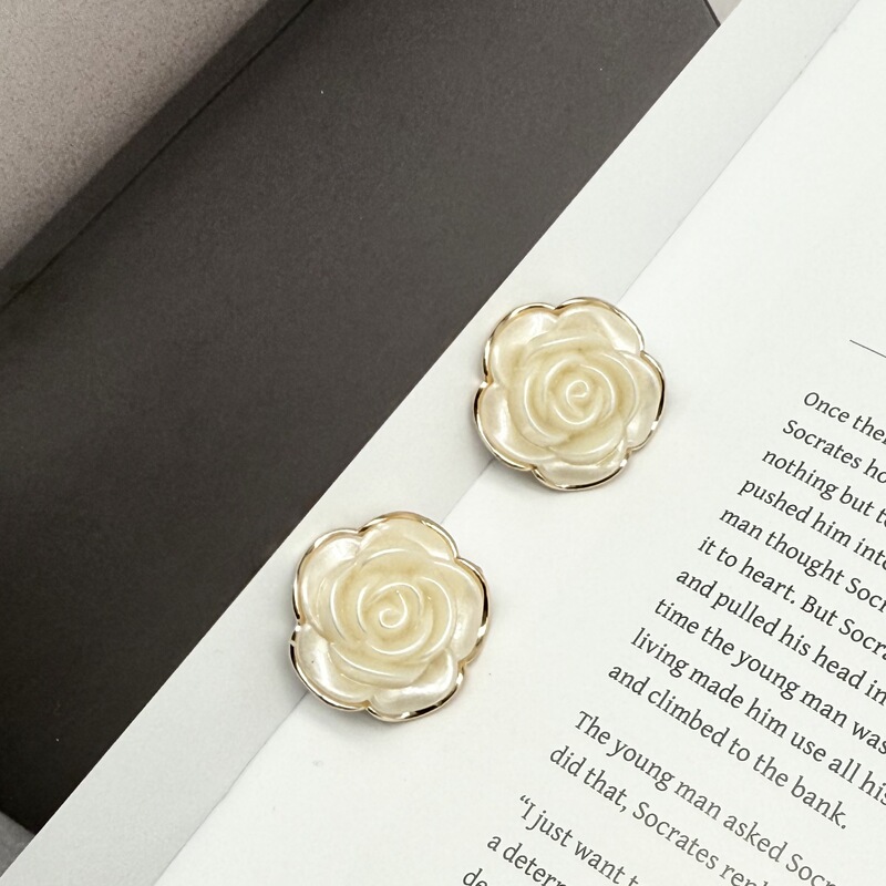 Abs Plastic Rose Button French Style Camellia Button Women's Jacket Shirt Sweater Decorative Button Abs Plastic Rose Button French Style Camellia Button Women's Jacket Shirt Sweater Decorative Button