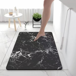 Light Luxury Bathroom Soft Diatom Mud Absorbent Floor Mat Bathroom Toilet Door Quick-drying Foot Mat Entry Door Mat Non-slip Mat
