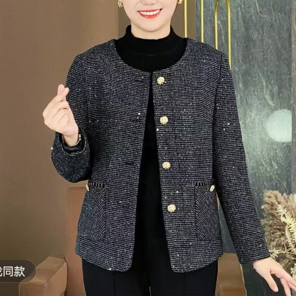 一件代发直播爆款新小香风外套女2025春秋季新款时尚显瘦减龄上衣|undefined