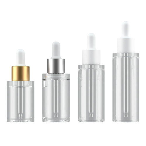 30ml 40ml 50ml transparent press thick bottom essence bottle repackaged flat shoulder original solution thick wall essential oil dropper bottle