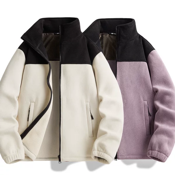Spring 2025 new couples fleece-lined thickened Aoli velvet 500g fleece warm and comfortable graphene coat