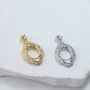 圆形镶嵌简约s925吊坠托