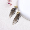 Cross -border S925 temperament butterfly crystal earrings Female personality cicada wings wings gradient color fresh earrings manufacturers hot sales