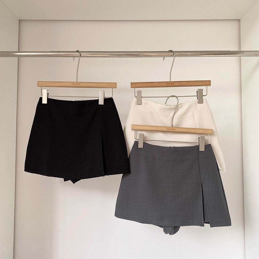 Plus Size Slit A-Line Skirt for Women Summer 2025 New Korean Style Simple Casual Versatile High Waist Hip Short Skirt