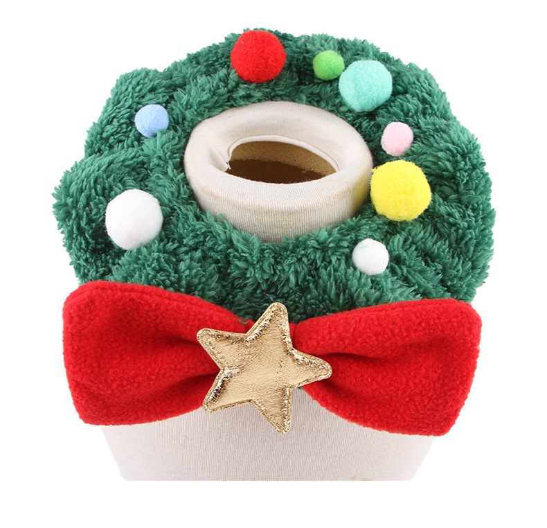 Hund julhalsband katt halsduk söta fototillbehör Teddy Bichon Pomeranian halsduk husdjur haklapp huvudbonader_voghion.com