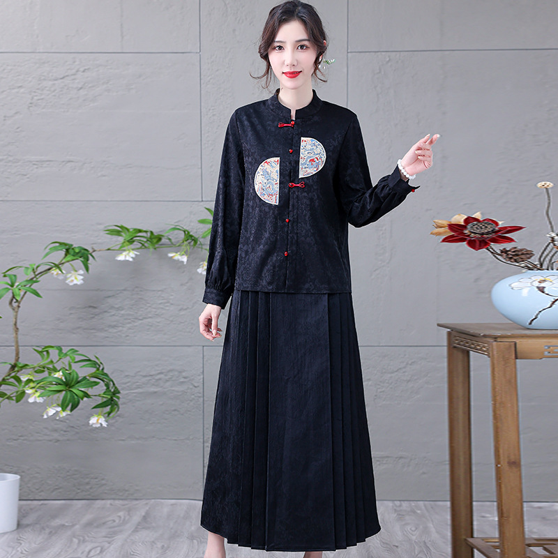 C6955 750K ĐỒ BỘ NỮ SUZTDI DÀI TAY MÙA XUÂN THU ĐÔNG TRUNG NIÊN THỜI TRANG NỮ G02 SẢN PHẨM MỚI