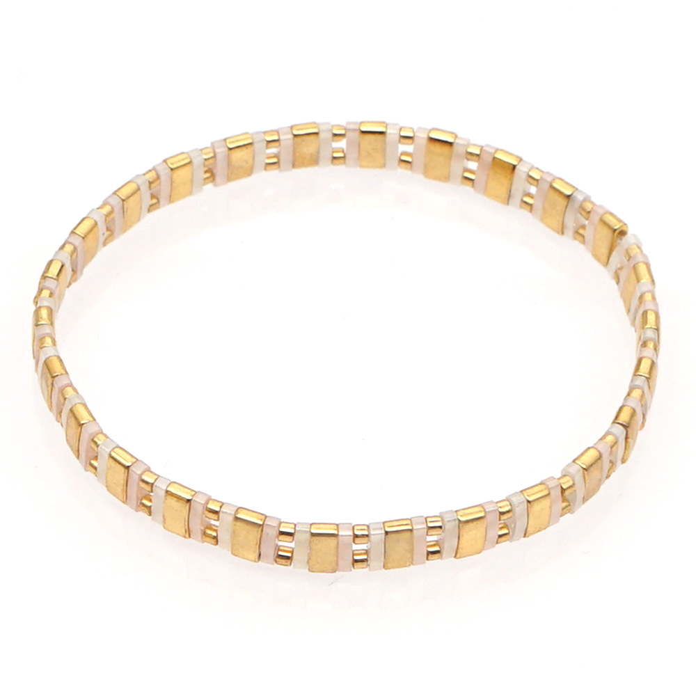 Nihaojewelry Wholesale Jewelry Simple Bohemian Multi-layered Woven Gold Beads Bracelets