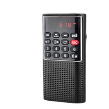 亚马逊热销fm迷你收音机便携式录音机充电小音箱 支持TF卡功能