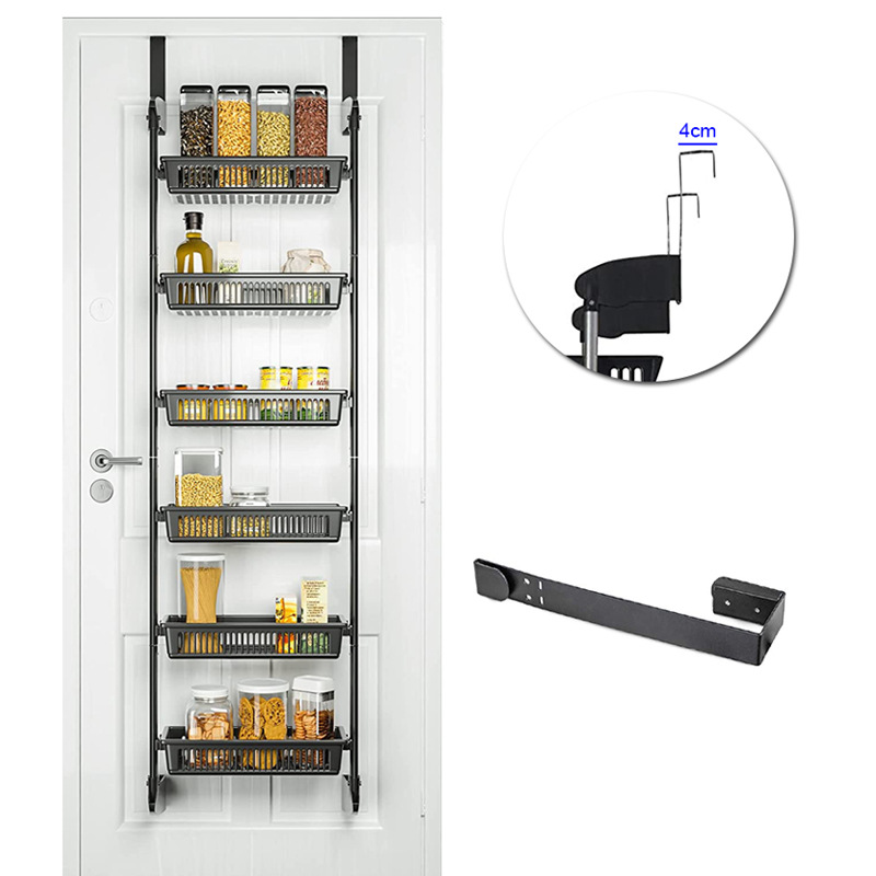 Detrás de la puerta de almacenamiento rack baño rack de almacenamiento en el hogar ducha colgando cesta mal estante cocina baño rack de almacenamiento al por mayor