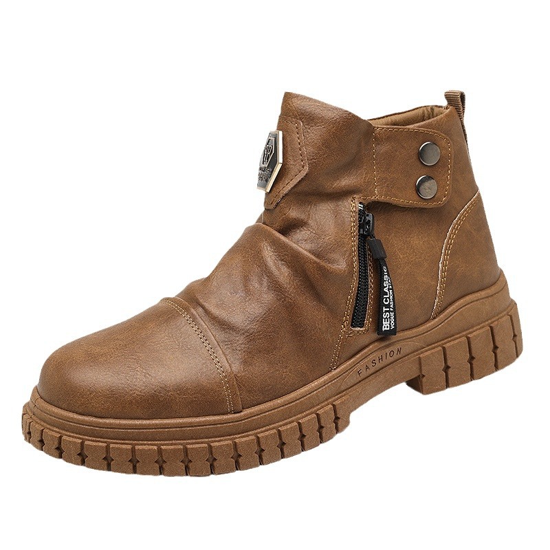 Zapatos de hombre de primavera para hombre Martin botas de moda para hombre herramientas zapatilla Chelsea botas aumento de altura