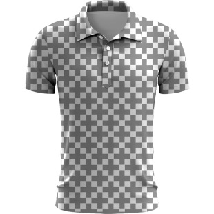 Golf DriFit High Performance Cross Pattern Polo Shirt Summer New Short Sleeve Racing Shirt Quick Dry Breathable