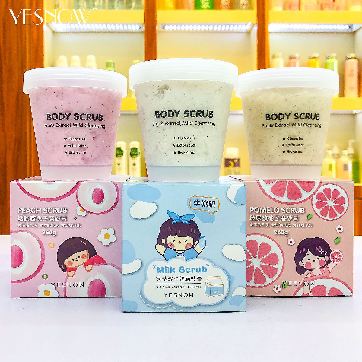 YESNOW Clean Moisturizing"ice cream"Frosting cream Walnut grain clean Horny Smooth Moisture nourish