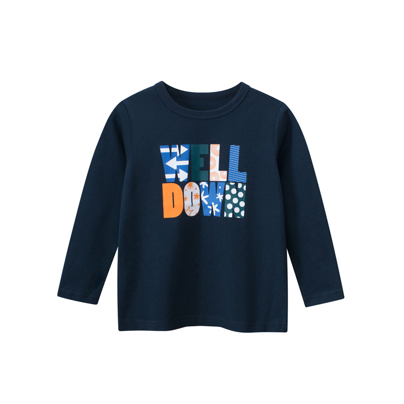 27 niños Comercio exterior ropa para niños suministro transfronterizo nuevos niños Camiseta de manga larga otoño camisa de fondo de los hombres ropa de bebé al por mayor