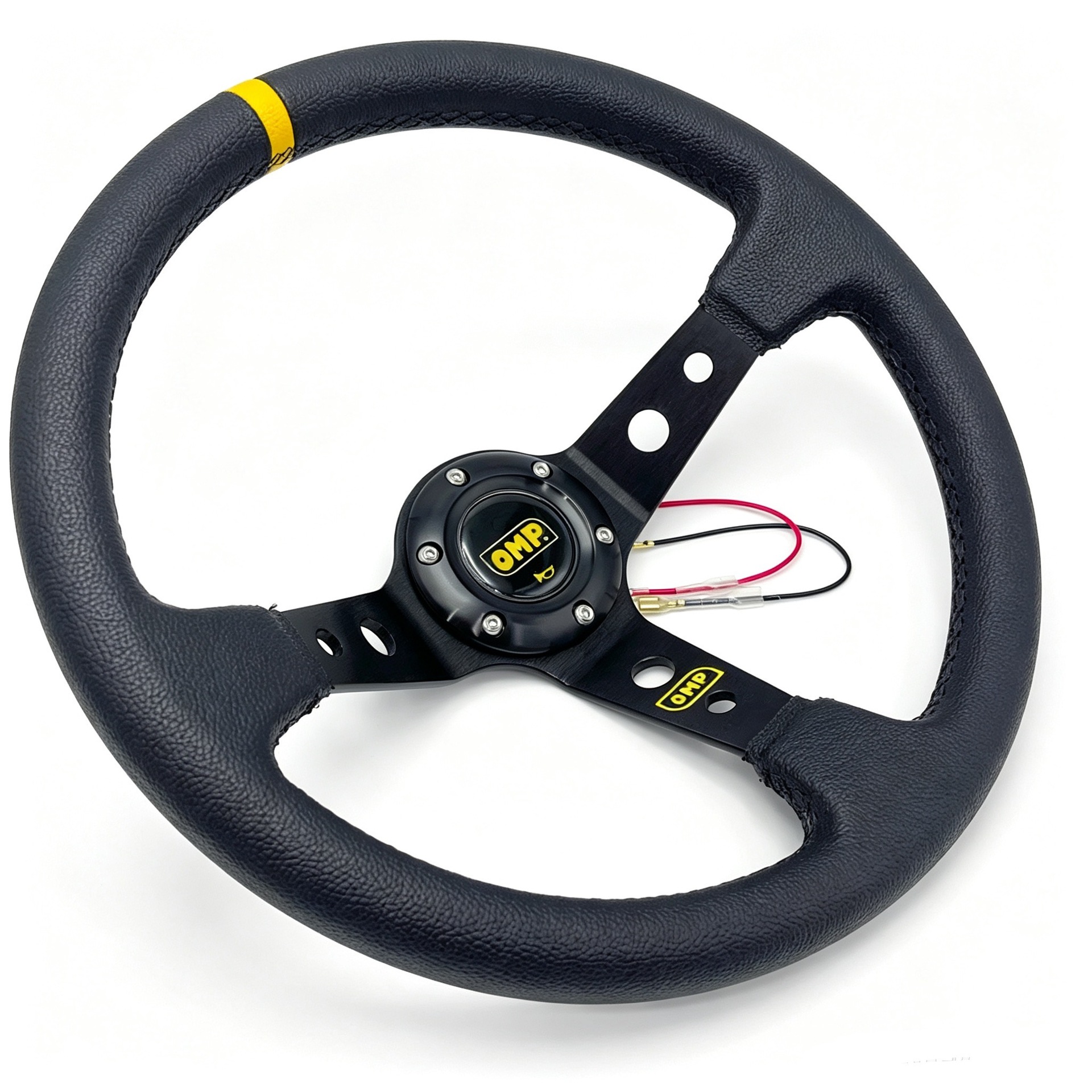 Car modification steering wheel 14inch PVC personalized racing steering wheel 350mm lychee pattern universal racing wheel
