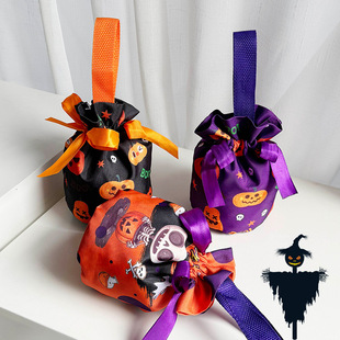 2025 new Halloween beam mouth bag bag ghost festival children's candy gift bag pumpkin bag in stock wholesale