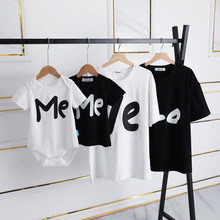 亲子装夏全家装一家三口装母子母女装夏装2021新款潮春装短袖T恤