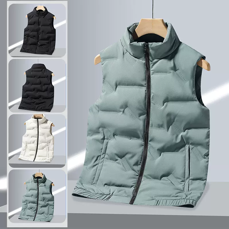 秋冬新款羽绒男士立领马甲加肥加大背心码加厚休闲百搭保暖坎肩7X