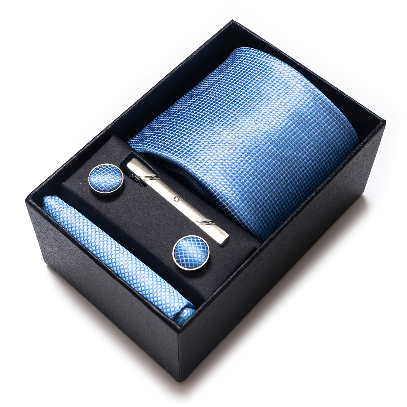Set de Caja de Regalo con Corbata de Negocios para Hombre de Rayón Jacquard para Boda