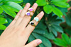 Retro fashionable ring, multicoloured accessory, 2021 collection, European style