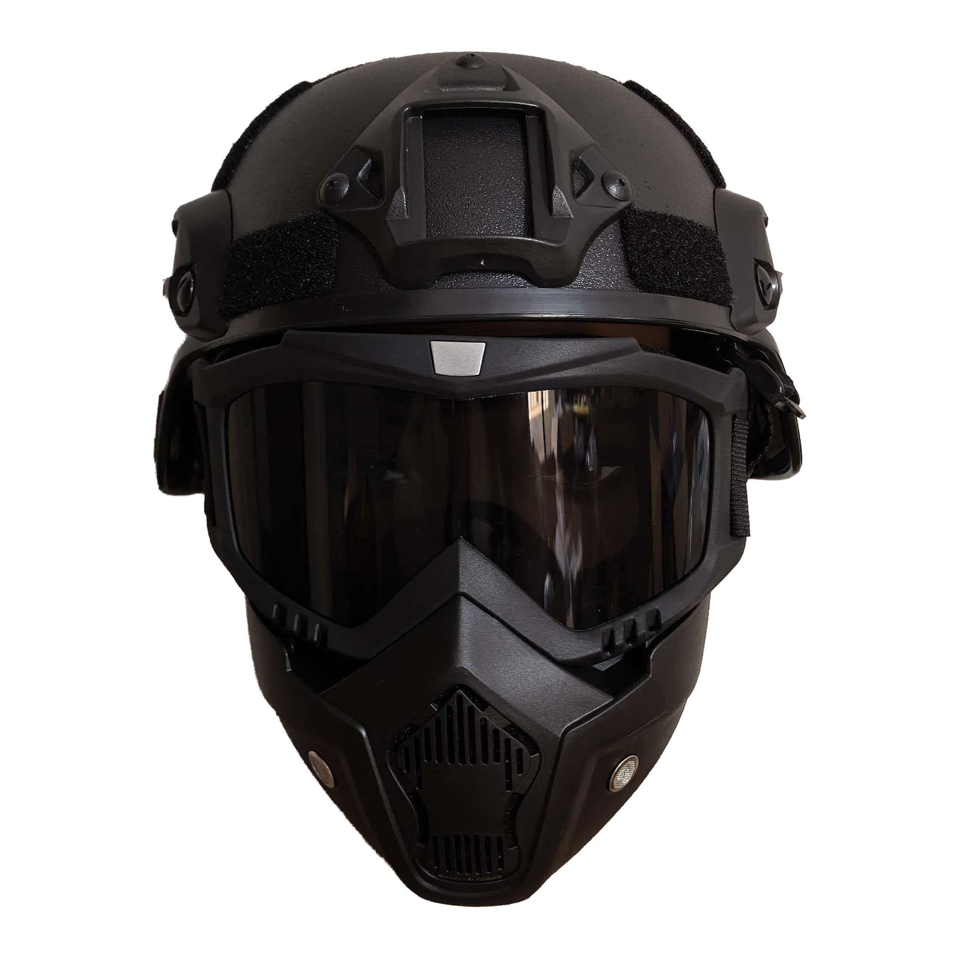 Casco CS máscara táctica casco adulto armado CS equipo de entrenamiento de tropas especiales conjunto completo de casco de combate de fanáticos pesados
