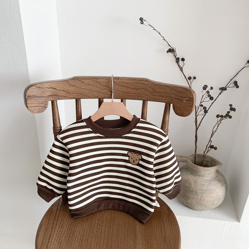 Children's Winter Round Neck Four-Color Korean Style Sweatshirt Baby Clothing Infant Fleece for Boys and Girls Baby Thick Warm Hooded Jacket
