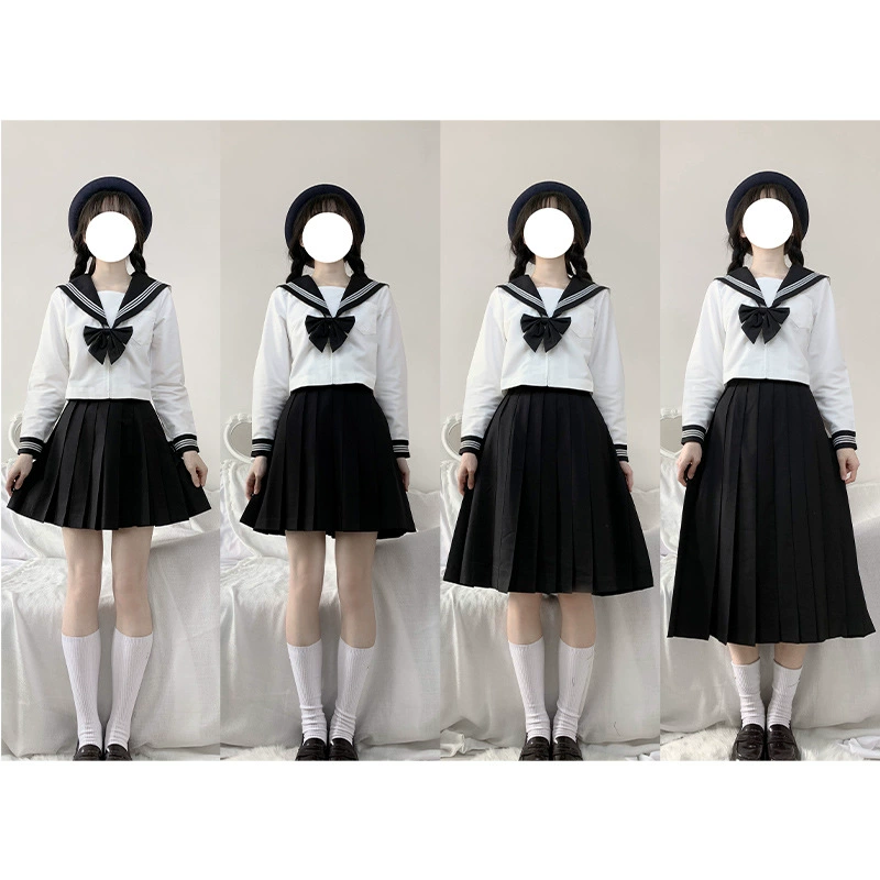 Стиль Японской академии A Edition JK Uniform Юбка Плиссированная юбка Юбка Униформа Юбка Высокотемпературная плиссированная линия