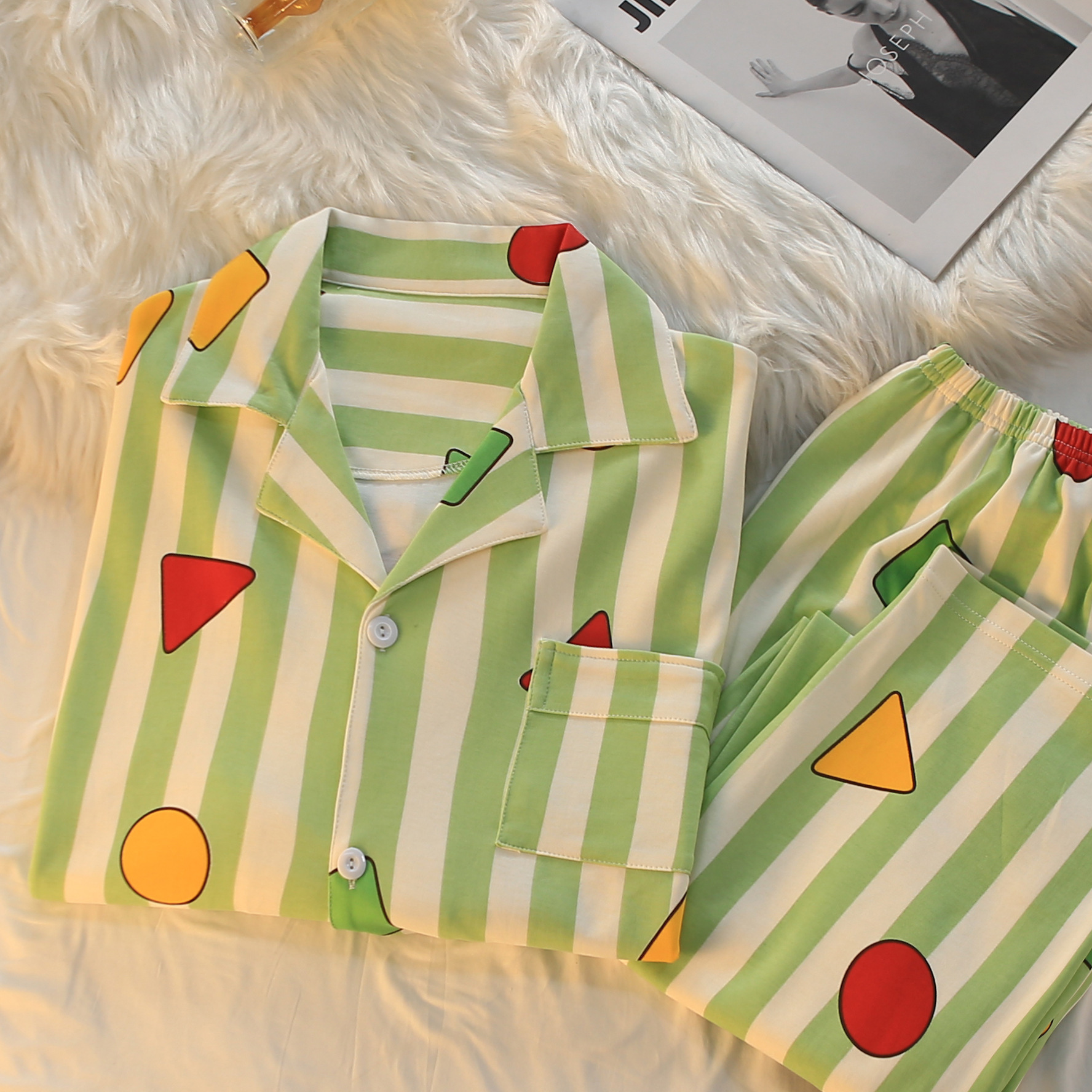 Conjunto de Pijamas para Mujer de Poliéster, Cómodo, para Casa