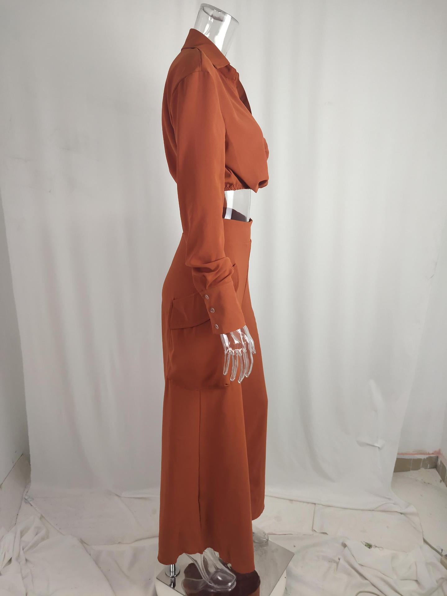 403g Weight Long Sleeve Sleeve Length Polyester Fabric Type Leisure Suit Sets Type Casual, Office, Daily Occasion Shirt Collar Neckline Pocket Function Slim Fit Type Solid Color Pattern Spring Season Women's Gender Elegant Style, Temperament Commuter Style Casual Office Daily Women's Elegant Style Temperament Commuter Solid Color Polyester Leisure Suit Pants Sets 9