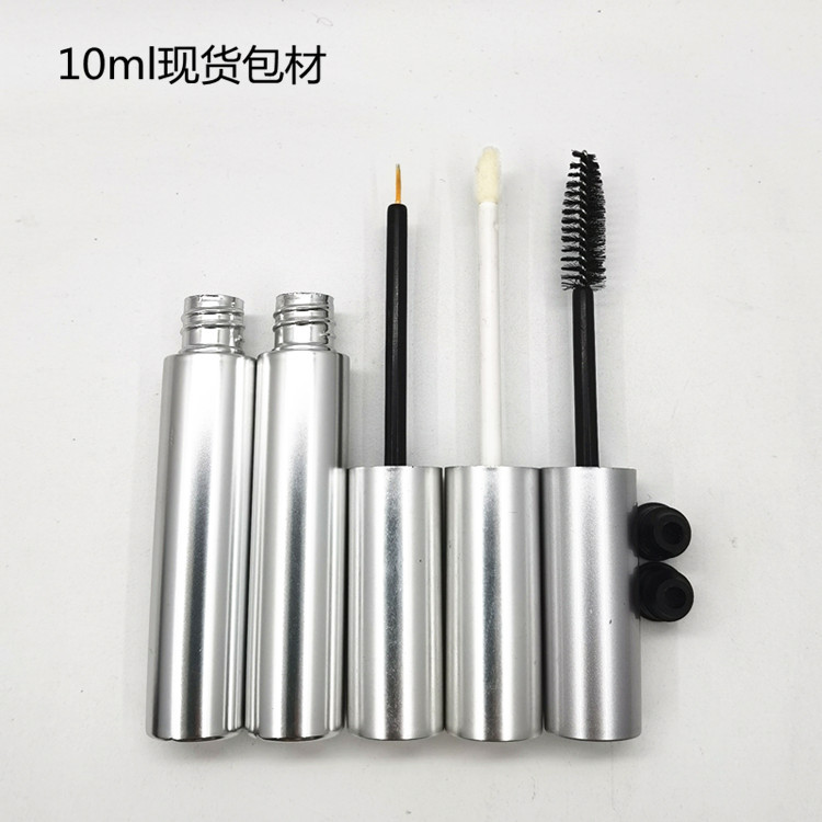 高端工藝噴鍍好質量!整體亮亞銀膠水空瓶子精華唇油睫毛膏管子10g