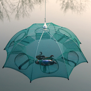 Shrimp Cage Fishing Net Shrimp Catching Net Fishing Cage Lobster Net Thickened Umbrella-Shaped Crab Eel Loach Cage Hand-Thrown Fishing Gear Fish Net