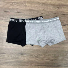 欧美外贸单男生弹力棉四角裤男孩字母边平角短裤中大男童四角内裤