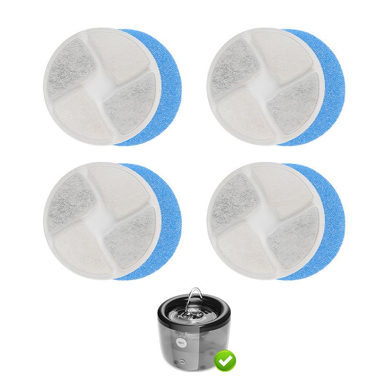 Filtros para bebedores de agua para mascotas adaptados a una variedad de bebedores de agua para gatos multifiltración de cabello de filtro de algodón carbón activado