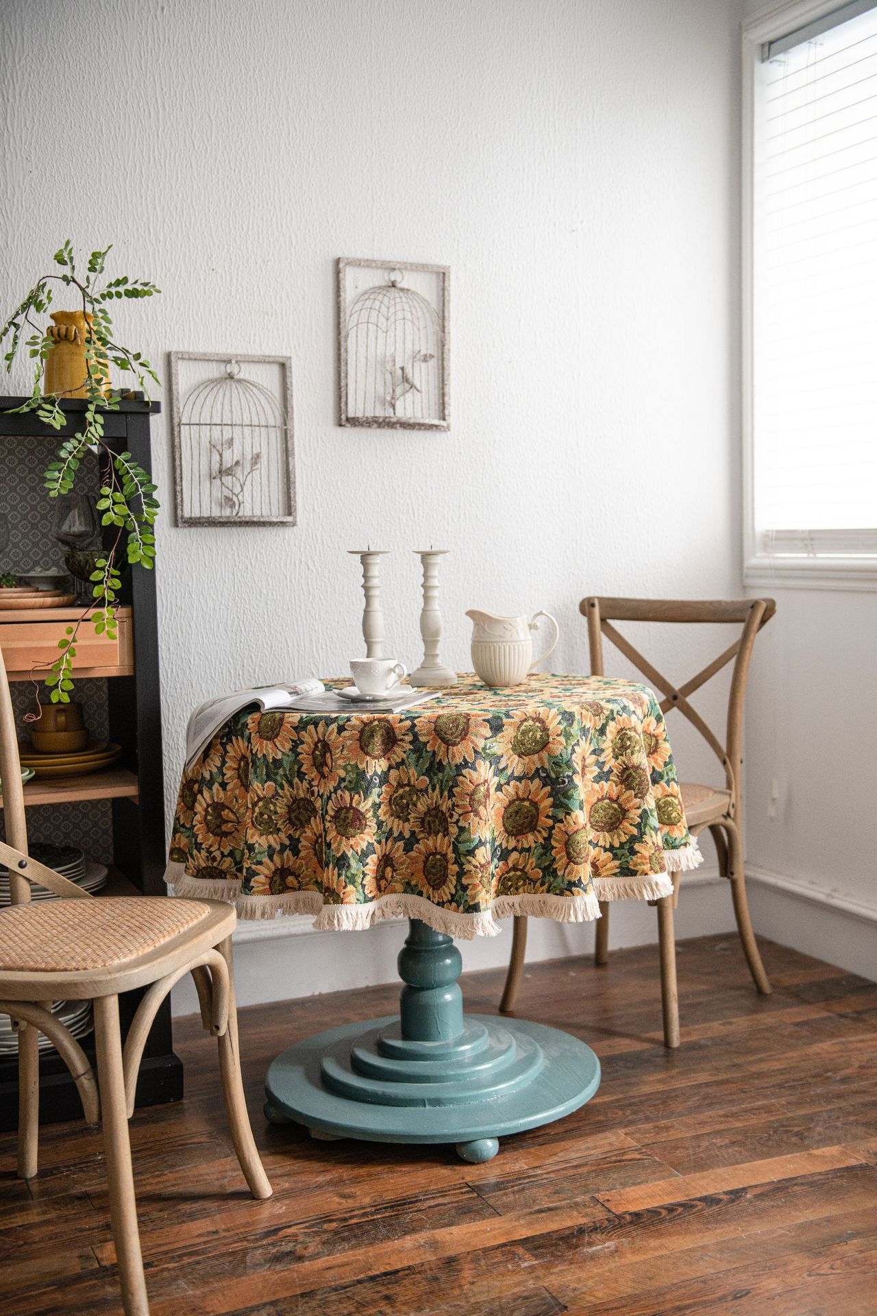 提花向日葵+ 白须圆形