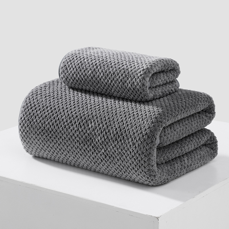 Gris de la grille d'ananas / Serviette de bain 70*140cm
