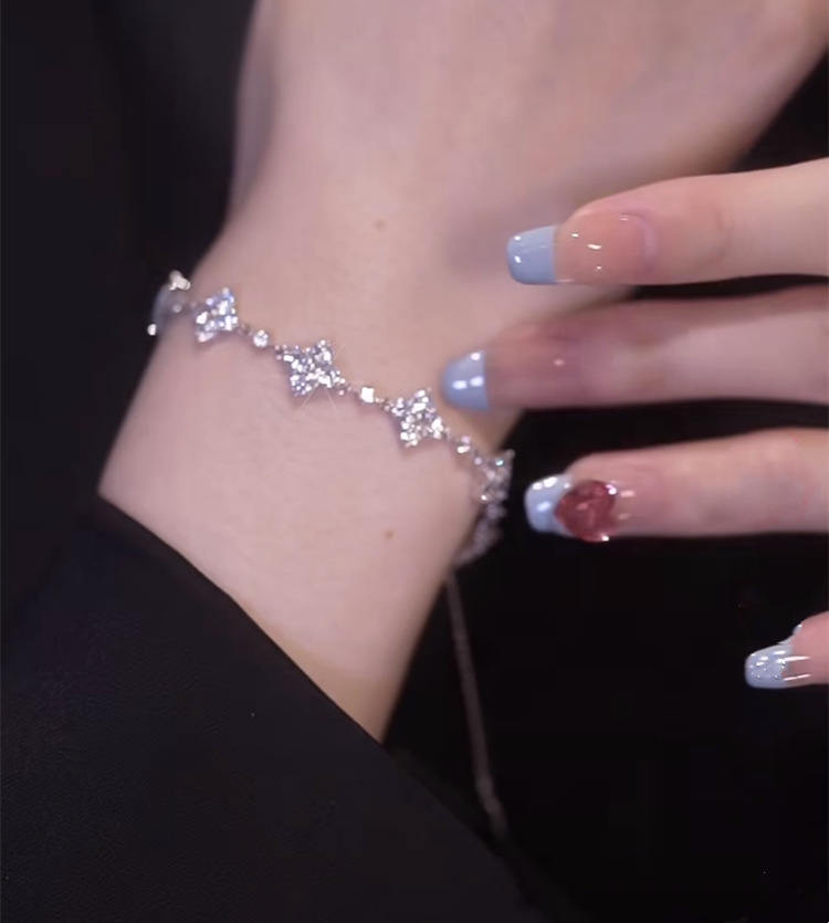 Fashion Simple Style Star Copper Star Zircon Bracelets