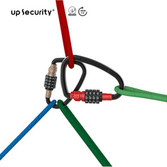 Multi-functional portable mountain climbing lock, bicycle and electric scooter helmet and basket hoop password hook lock 10C-4H