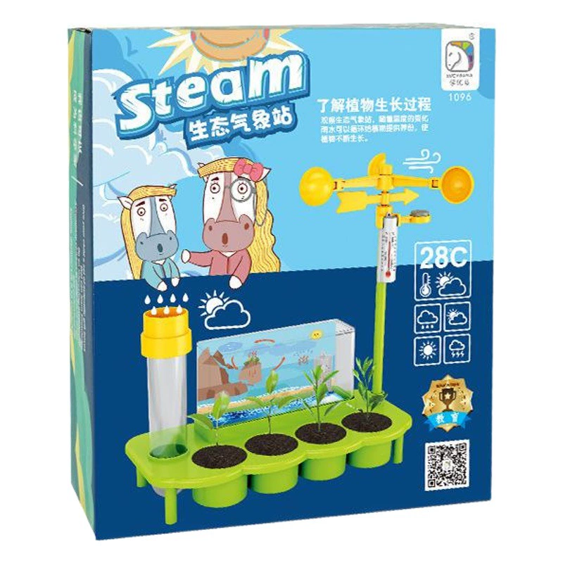 Детский сад научные Обучающие игрушки с паром маленькая Метеостанция Учащиеся начальной школы наблюдают за детским экспериментом по популяризации науки флюгер