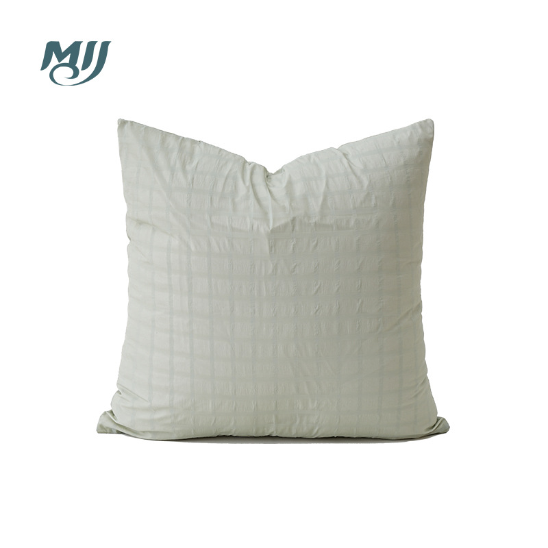 Estilo nórdico cojín de color brillante doble capa tela salón sofá almohada luz diseño simple almohada noche