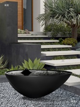 创意流水喷泉摆件水钵循环水景小品禅意山水现代简约户外室内装饰