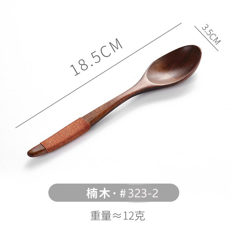 Venta al por mayor cuchara de miel de madera cuchara de helado postre cuchara de madera mango largo de arroz cuchara vajilla pequeña cuchara de madera