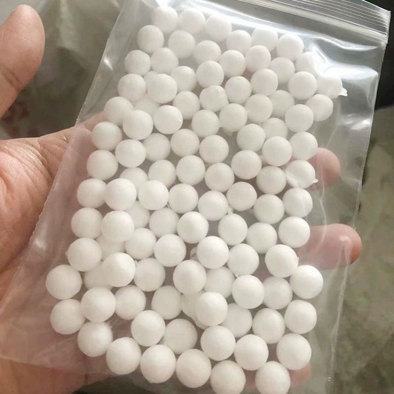 White round styrofoam ball from foam, small particles, DIY