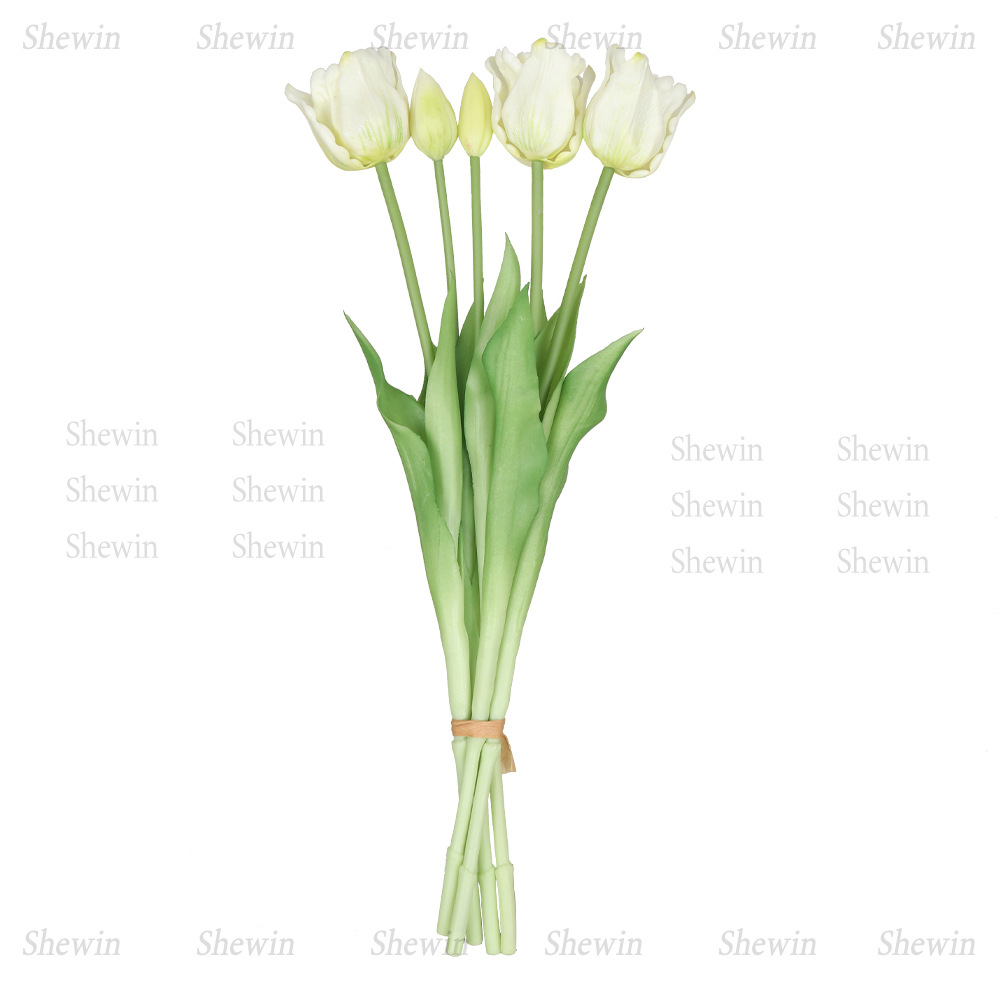 Flor de tulipanes Gloren suave PE silicona suave humectante sensación de 5 flores falsas de tulipanes de comercio exterior encontrar fábrica