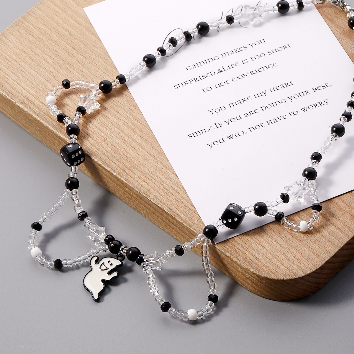 Simple Style Ghost Beaded Womenu0027S Necklace 1 Piece