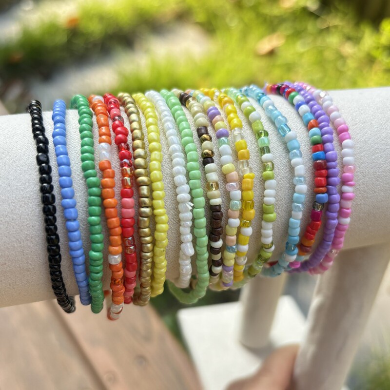 European and American Style Color Bead Bracelet All-match Handmade Beaded Jewelry Stony Line High Color Value Bracelet for Hot Sale European and American Style Color Bead Bracelet All-match Handmade Beaded Jewelry Stony Line High Color Value Bracelet for Hot Sale
