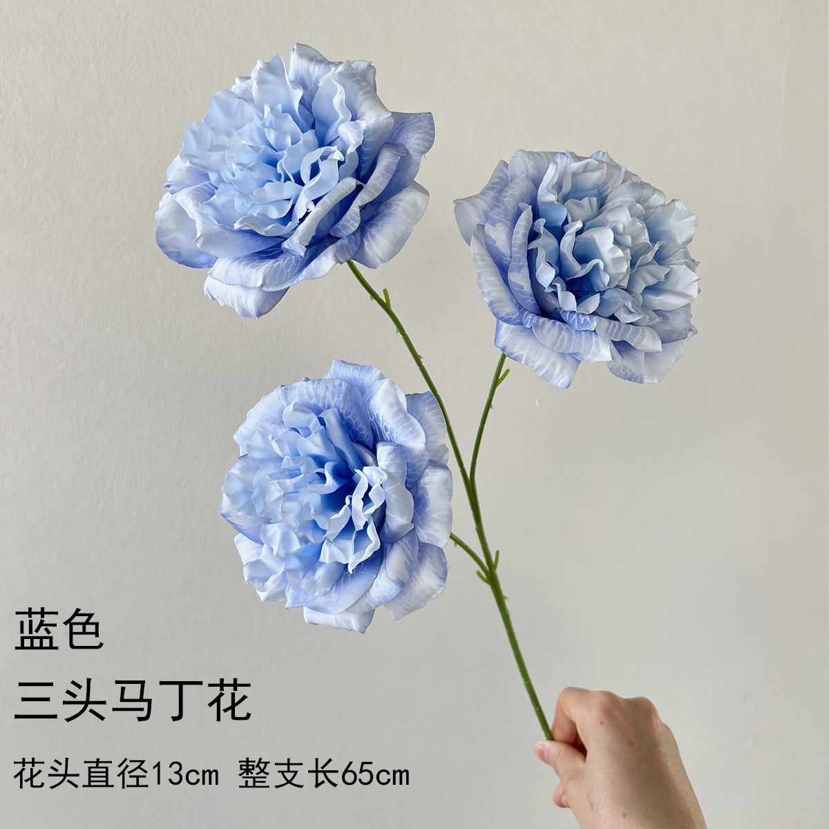 Flor azul cielo flor de bodas flor de seda flor de bodas flor de decoración de flor de vestíbulo flor de techo suave