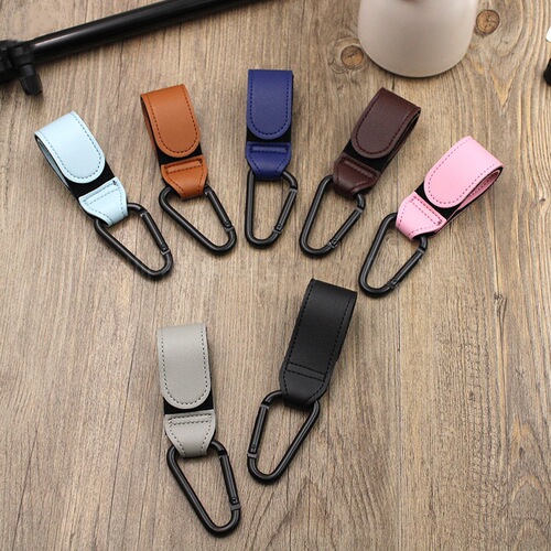 Stroller Hook Outdoor Velcro Leather Adjustable Stroller Bicycle Bicycle Leather Strap Accessories