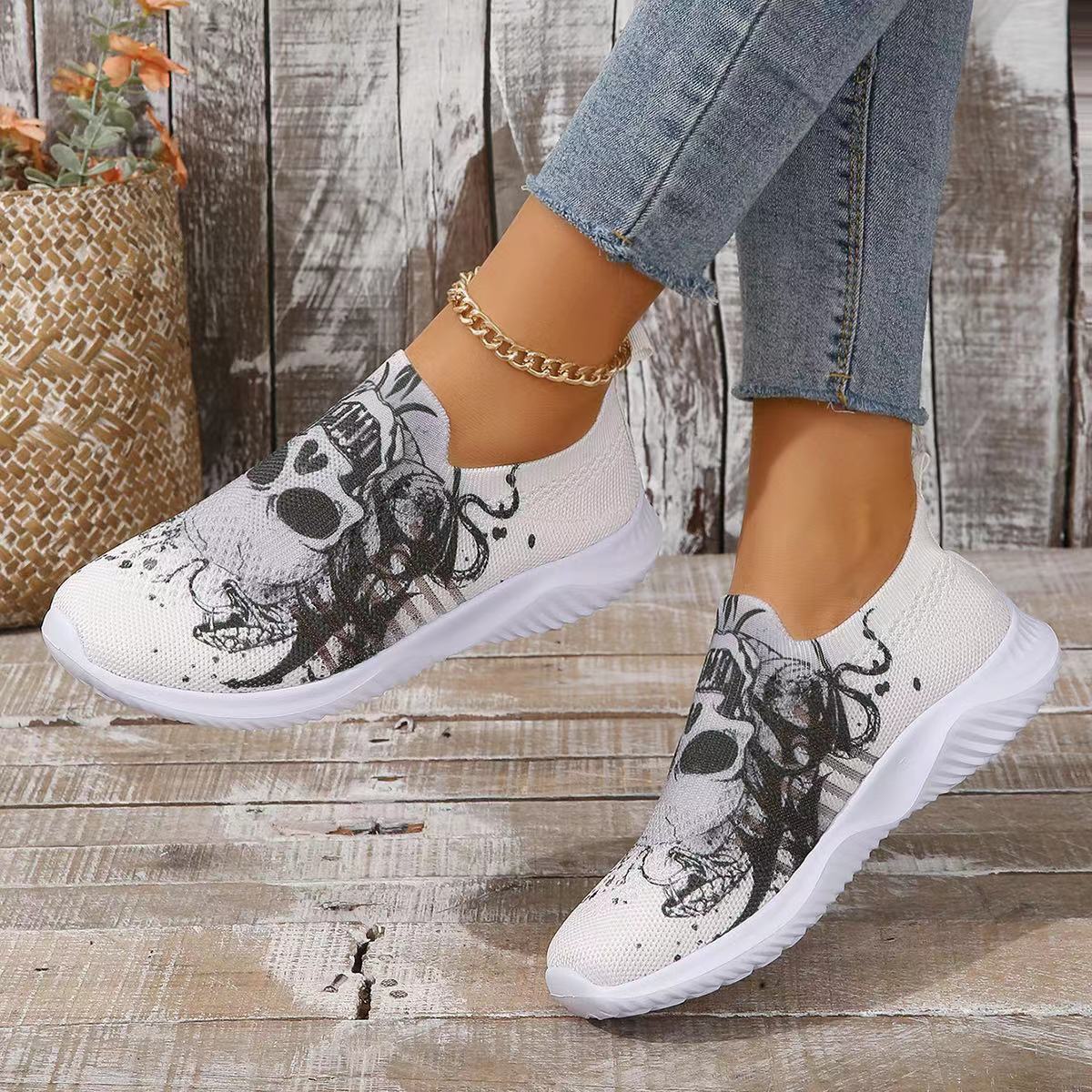 Damen Basketballschuhe Tennisschuhe Wanderschuhe Sneakers Canvas Gummisohle Leicht zu reinigendes Schuhwerk_voghion.com