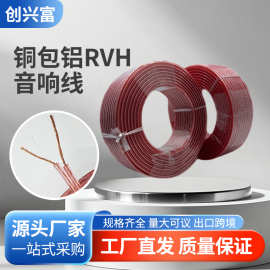 跨境批发音箱线音响线环绕发烧红边喇叭线音频信号线多媒体连接线